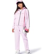 KARL LAGERFELD KIDS Bluza de trening cu fermoar si logo - Roz pastel