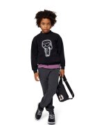 KARL LAGERFELD KIDS Bluza de trening cu imprimeu logo - Negru