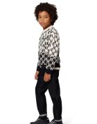KARL LAGERFELD KIDS Bluza de trening cu model logo - Alb fildes/Negru
