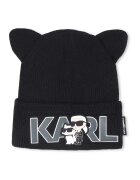 KARL LAGERFELD KIDS Caciula din amestec de bumbac - Negru