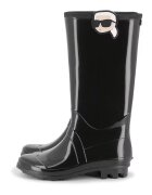 KARL LAGERFELD KIDS Cizme cu detaliu logo - Negru