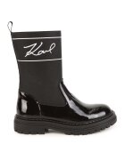 KARL LAGERFELD KIDS Cizme mid-calf cu logo - Negru