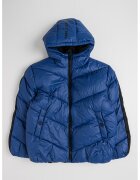 KARL LAGERFELD KIDS Geaca bufanta cu logo - Albastru inchis