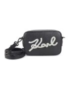 KARL LAGERFELD KIDS Geanta crossbody cu bareta detasabila - Alb/Gri antracit