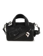 KARL LAGERFELD KIDS Geanta cu bareta de umar si logo - Alb/Negru
