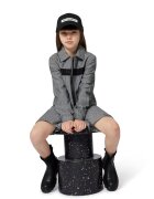 KARL LAGERFELD KIDS Jacheta cu buzunare pe partea din fata - Alb/Negru