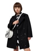 KARL LAGERFELD KIDS Palton cu aplicatii cu paiete - Negru