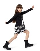 KARL LAGERFELD KIDS Pantaloni scurti cu paiete - Alb/Negru