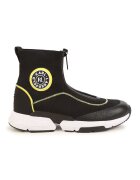 KARL LAGERFELD KIDS Pantofi sport inalti cu fermoar - Negru/Galben