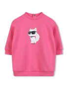 KARL LAGERFELD KIDS Rochie-bluza de trening cu decolteu la baza gatului - Roz