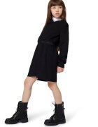KARL LAGERFELD KIDS Rochie cu guler contrastant - Negru