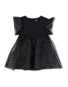 KARL LAGERFELD KIDS Rochie evazata cu aplicatii cu strasuri - Negru