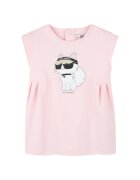 KARL LAGERFELD KIDS Rochie fete Z30510 475 - Bumbac organic - Roz