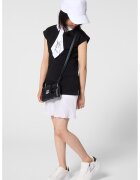 KARL LAGERFELD KIDS Rochie scurta cu guler - Negru/Alb optic