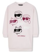 KARL LAGERFELD KIDS Rochie sport cu model logo - Roz pal