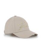 KARL LAGERFELD KIDS Sapca din bumbac cu broderie logo - Bej deschis