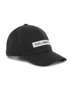 KARL LAGERFELD KIDS Sapca din bumbac cu logo - Alb/Negru stins