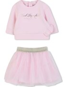 KARL LAGERFELD KIDS Set de bluza de trening si fusta din tul - Roz pal