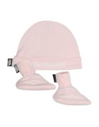 KARL LAGERFELD KIDS Set de caciula si sosete din amestec de bumbac - 3 piese - Roz pal