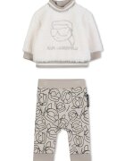 KARL LAGERFELD KIDS Set de pantaloni si bluza de trening pufoase - Bej/Maro nisip