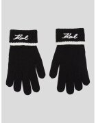 Karl Lagerfeld Manusi cu logo brodat Signature - Alb/Negru