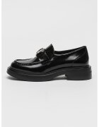 Karl Lagerfeld Mocasini uni de piele - Negru/Argintiu