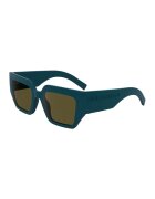 Karl Lagerfeld Ochelari de soare patrati cu logo - Albastru petrol