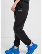 Karl Lagerfeld Pantaloni de trening din amestec de bumbac organic cu talie inalta - Negru