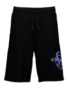 Karl Lagerfeld Pantaloni scurti cu imprimeu logo - Negru/Albastru royal