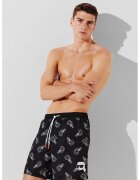 Karl Lagerfeld Pantaloni scurti de baie cu imprimeu logo - Negru
