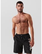 Karl Lagerfeld Pantaloni scurti de baie cu logo - Alb/Negru