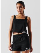 Karl Lagerfeld Pantaloni scurti din bumbac cu logo - Negru