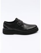 Karl Lagerfeld Pantofi derby din piele cu catarama - Negru