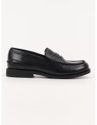 Karl Lagerfeld Pantofi loafer de piele cu varf rotund - Negru