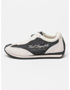 Karl Lagerfeld Pantofi sport cu detalii din piele intoarsa Velocette - Negru/Crem