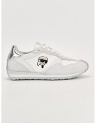 Karl Lagerfeld Pantofi sport cu garnituri de piele intoarsa Velocette - Alb/Argintiu