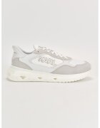 Karl Lagerfeld Pantofi sport cu insertii de piele intoarsa - Alb/Gri deschis