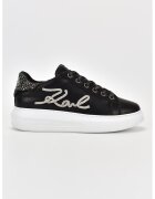 Karl Lagerfeld Pantofi sport cu talpa wedge de piele si detalii stralucitoare Kapri - Negru