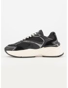 Karl Lagerfeld Pantofi sport de piele cu garnituri din material textil - Negru/Gri