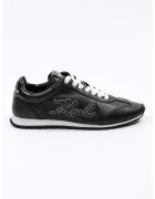 Karl Lagerfeld Pantofi sport de piele cu imprimeu logo - Negru