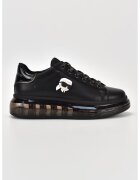 Karl Lagerfeld Pantofi sport de piele cu logo - Negru