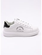 Karl Lagerfeld Pantofi sport din piele cu detalii logo - Alb/Negru