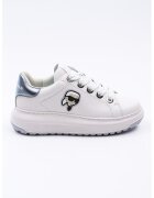 Karl Lagerfeld Pantofi sport din piele cu detaliu logo - Alb/Albastru