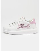 Karl Lagerfeld Pantofi sport din piele cu imprimeu logo - Lila/Alb optic