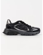 Karl Lagerfeld Pantofi sport din piele cu logo - Negru/Argintiu