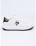 Karl Lagerfeld Pantofi sport din piele Kapri Lug - Negru/Alb murdar