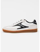 Karl Lagerfeld Pantofi sport din piele si piele intoarsa cu talpa plata