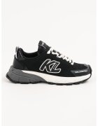 Karl Lagerfeld Pantofi sport din plasa cu logo si insertii din piele - Negru