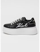 Karl Lagerfeld Pantofi sport flatform din piele cu logo Kreeper - Negru