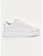 Karl Lagerfeld Pantofi sport low-cut din piele cu detalii logo - Alb optic